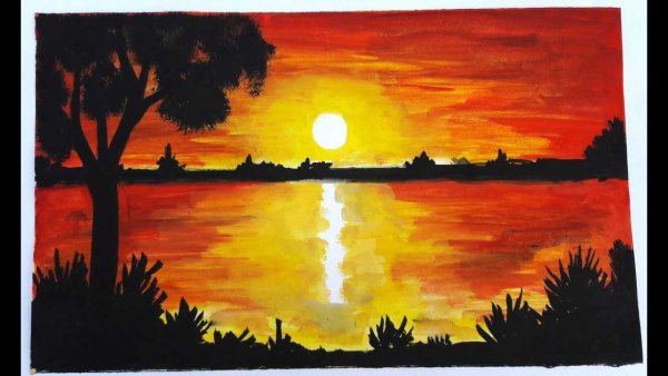 Идеи для срисовки восход солнца (90 фото)