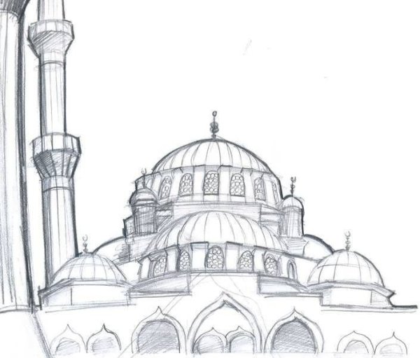 Как нарисовать мечеть