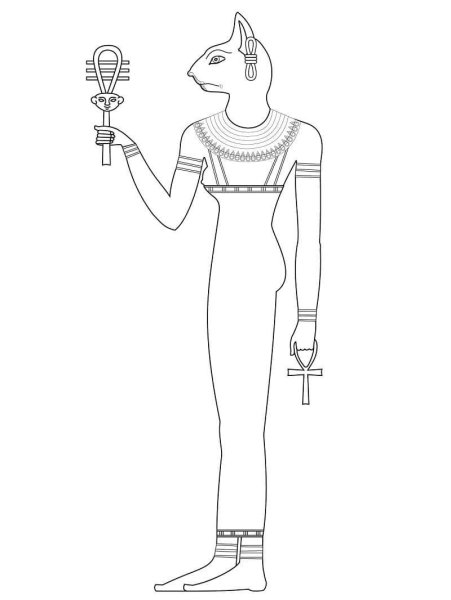 Боги Древнего Египта. Рисунок.Гуашь.