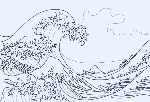 Идеи для срисовки волны моря (90 фото)