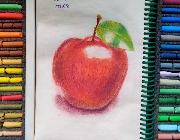 Идеи для срисовки красное яблоко (90 фото)