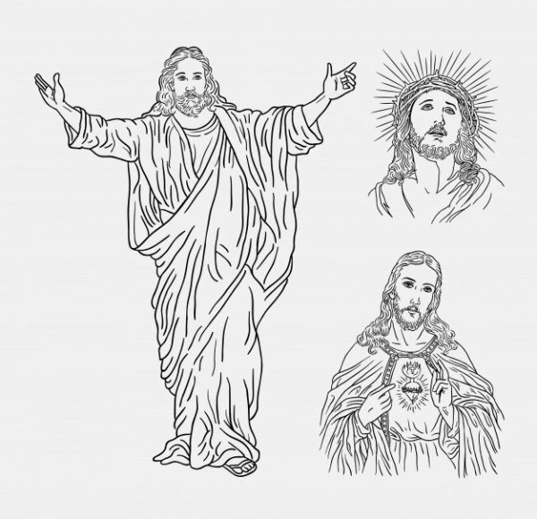 Идеи для срисовки иисуса христа (90 фото)