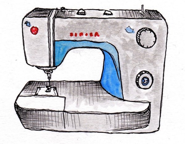Идеи для срисовки швейная машинка (90 фото)