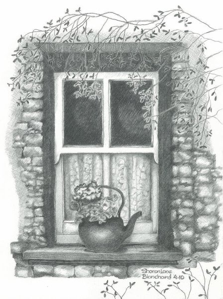 Идеи для срисовки деревенское окно (90 фото)