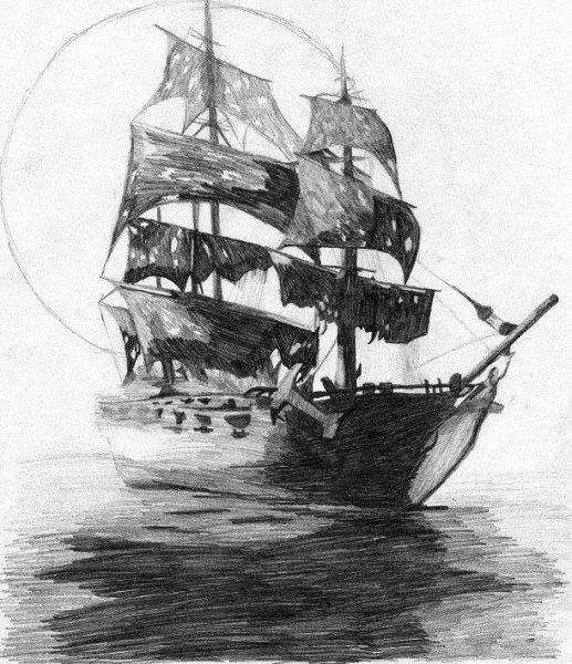 Черная жемчужина корабль рисунок