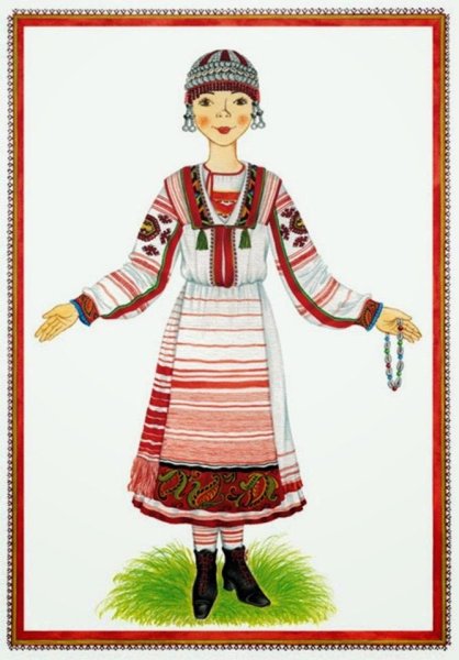 Удмуртский национальный костюм детский рисунок (48 фото)