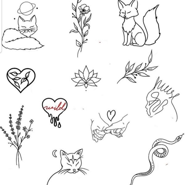 Рисунки тату для срисовки на бумаге карандашом: лёгкие и красивые