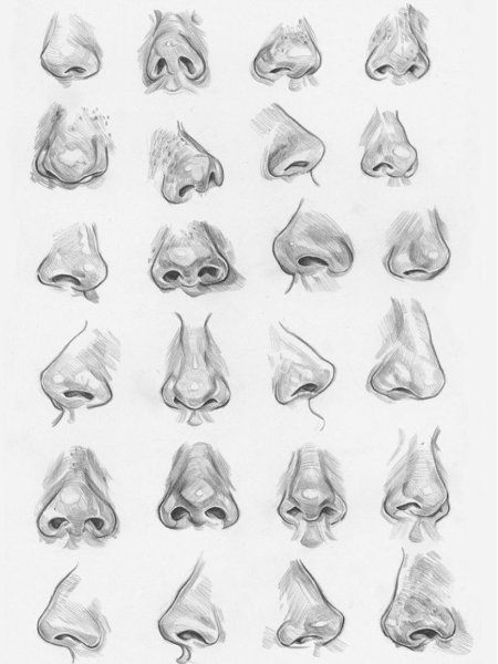 Идеи для срисовки нос конструктивный (90 фото)