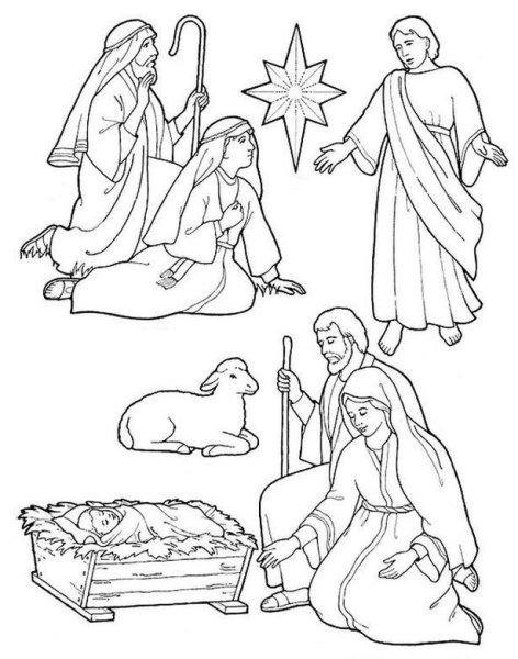 Идеи для срисовки рождение христа (90 фото)