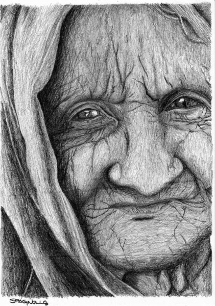 Идеи для срисовки портрет бабушки (88 фото)