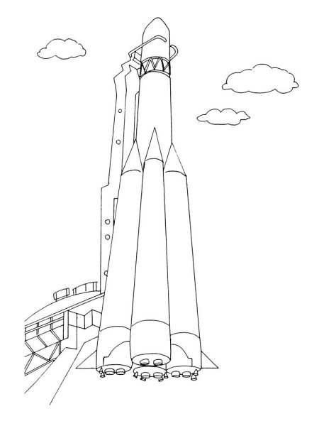 Картинка ракета ссср восток ❤ для срисовки