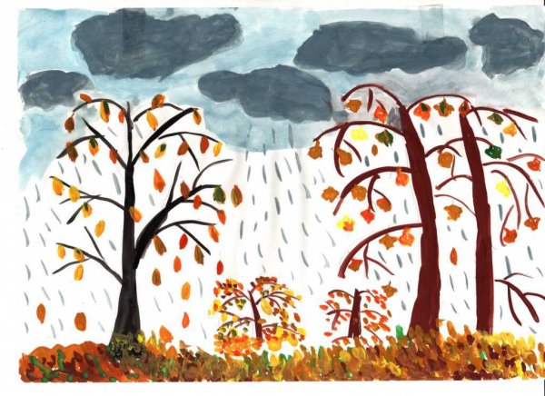 Идеи для срисовки дождливая осень легкие (90 фото)