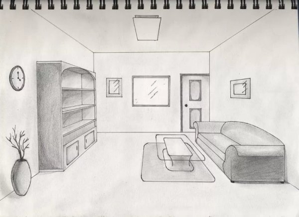Идеи для срисовки легкие комнаты (90 фото)