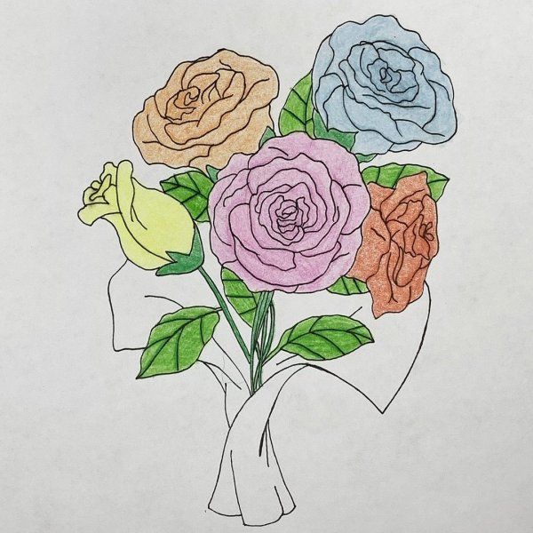 Идеи для срисовки цветы букет легко (90 фото)