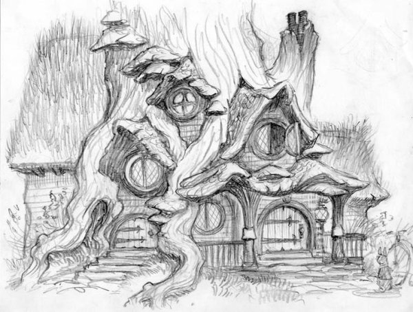 Идеи для срисовки дом на дереве легкие (88 фото)