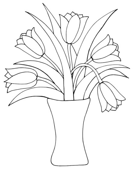 Идеи для срисовки ваза с цветами легкие для детей (90 фото)