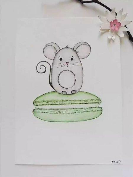 Идеи для срисовки мышка легкие для детей (90 фото)