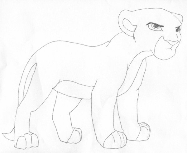 Как нарисовать Киару из мф Король лев