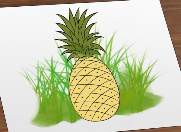 Идеи для срисовки легкие ананас (90 фото)