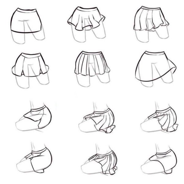 Идеи для срисовки для девочек легкие одежда (90 фото)