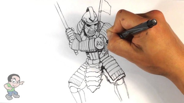 Идеи для срисовки голова самурая легкие (90 фото)