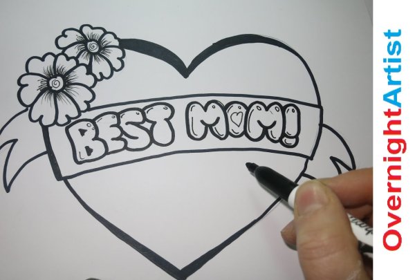 Идеи для срисовки для любимой мамы легкие (90 фото)