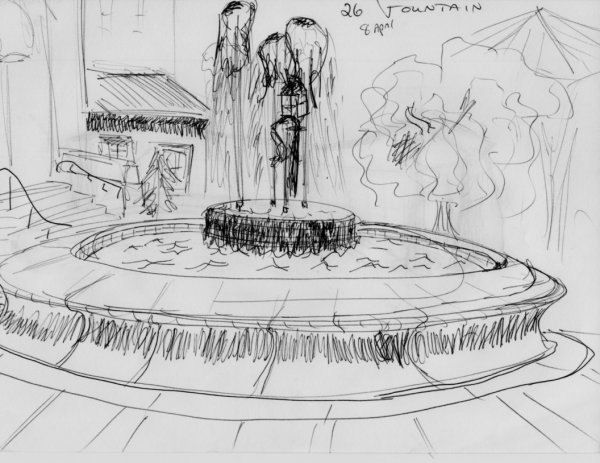 Идеи для срисовки фонтан в парке легкие (84 фото)