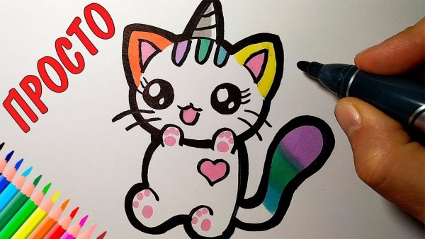Идеи для срисовки самые легкие про котят (90 фото)
