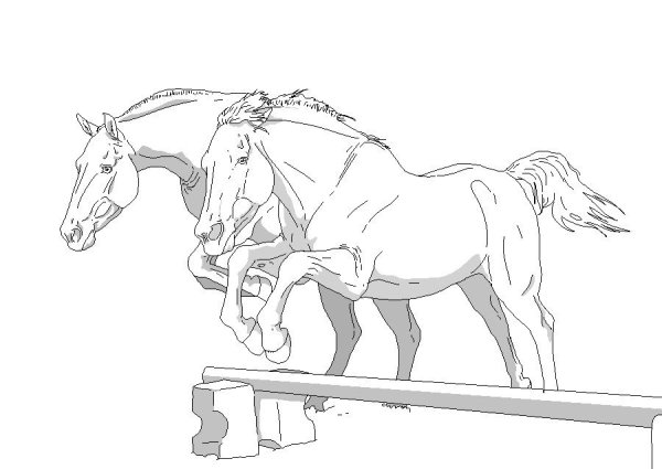 Идеи для срисовки лошадь с повозкой легкие (79 фото)