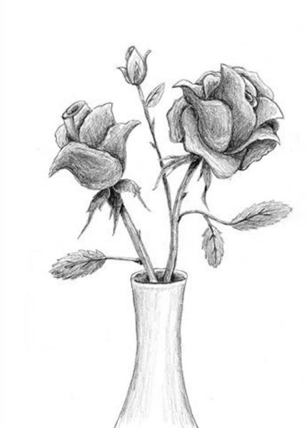 Идеи для срисовки букет цветов легкие розы (88 фото)