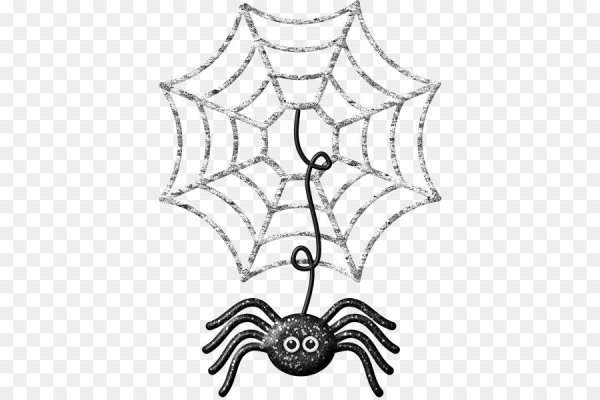 Рисование паутины с паучком