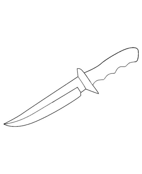 Нож Боуи КС го чертеж