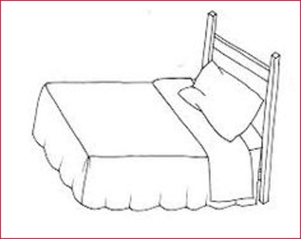 Кровать карандашом