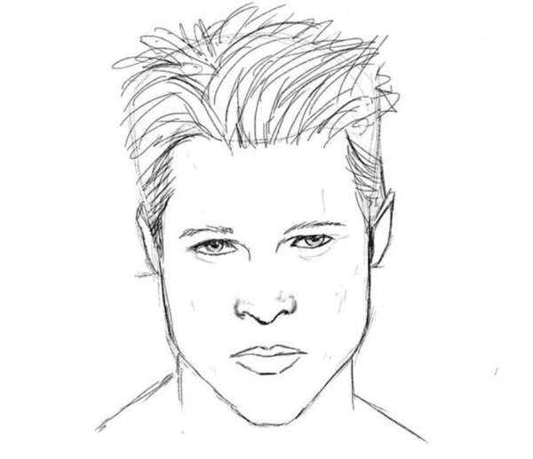 Портрет мужчины карандашом для срисовки