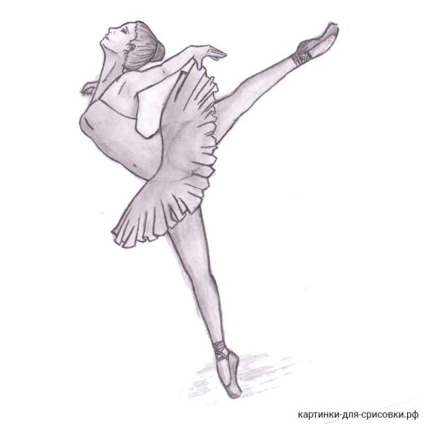 Рисунки для срисовки лёгкие балерины