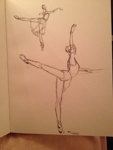 Позы балерин для рисования