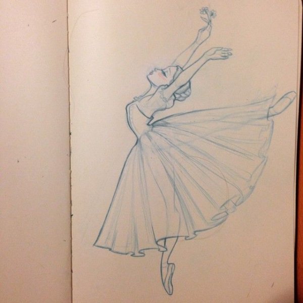Балерина в скетчбуке