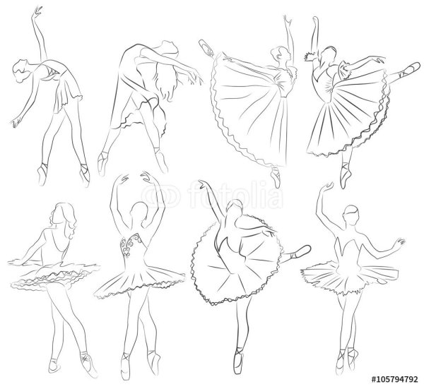 Позы для рисования балет