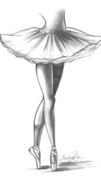 Балерина рисунок карандашом