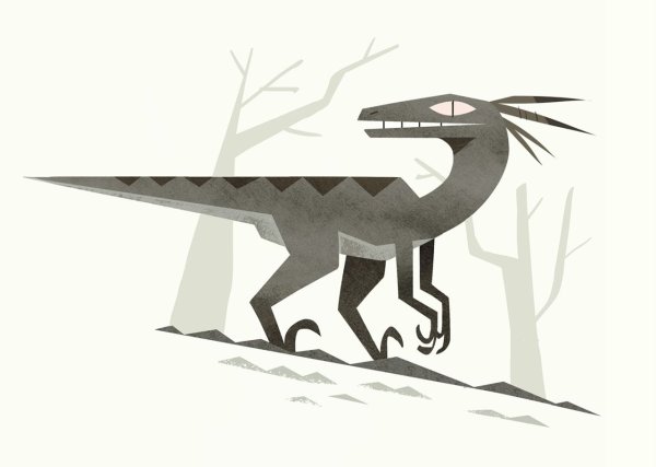 Стилизованный динозавр