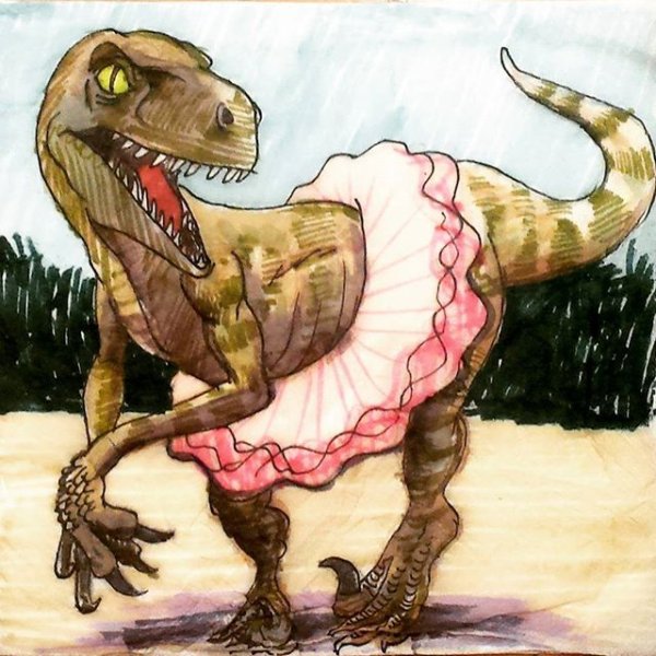 Платье с динозаврами