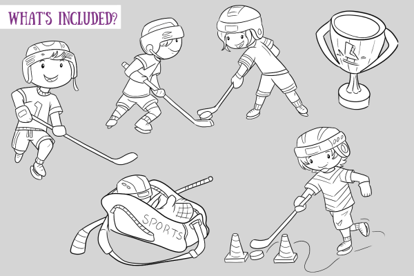 Рисование мальчика хоккеиста