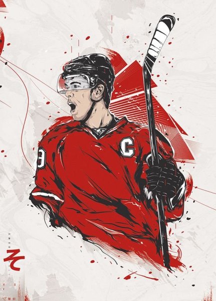 Как нарисовать хоккеиста легко