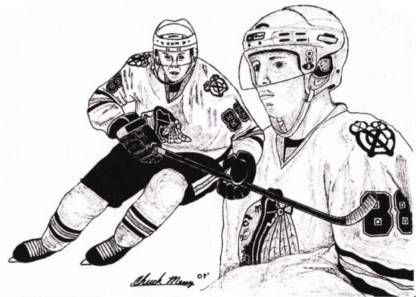 Хоккеист зарисовка