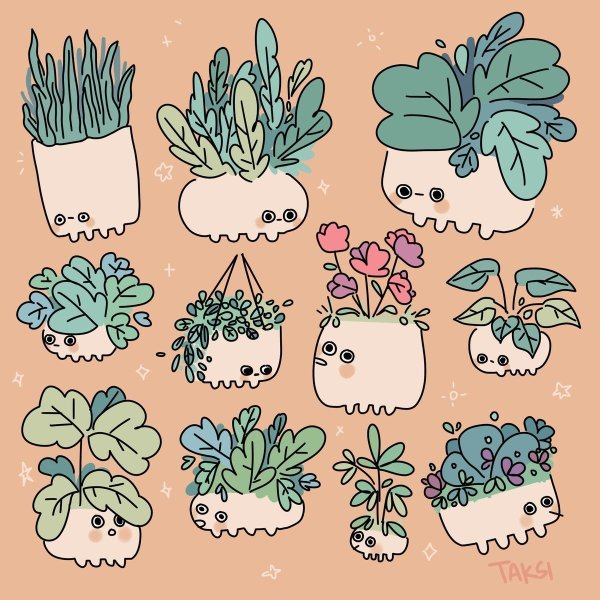 Маленькие рисунки растений для срисовки