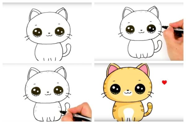 Идеи для срисовки карандашом легкие для начинающих для девочек милые животные (90 фото)