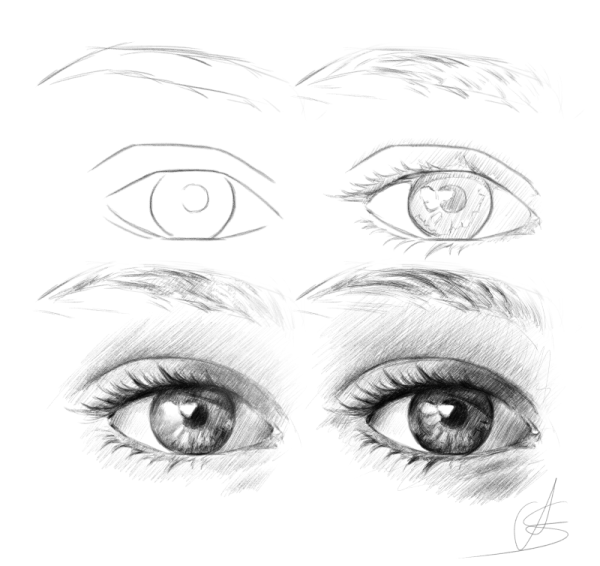 Идеи для срисовки красивые глаза карандашом для начинающих поэтапно (90 фото)