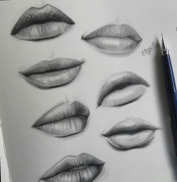 Идеи для срисовки губы поэтапно для начинающих легко (90 фото)