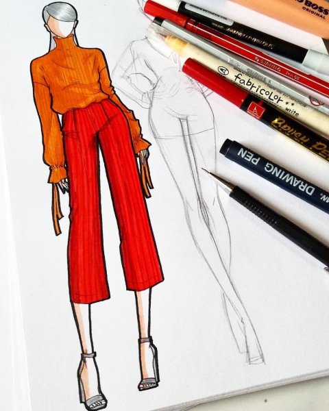 Идеи для срисовки дизайнеров одежды карандашом для начинающих легко (90 фото)