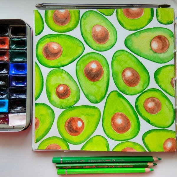Идеи для срисовки легкие маркерами для скетчинга для начинающих фрукты (90 фото)